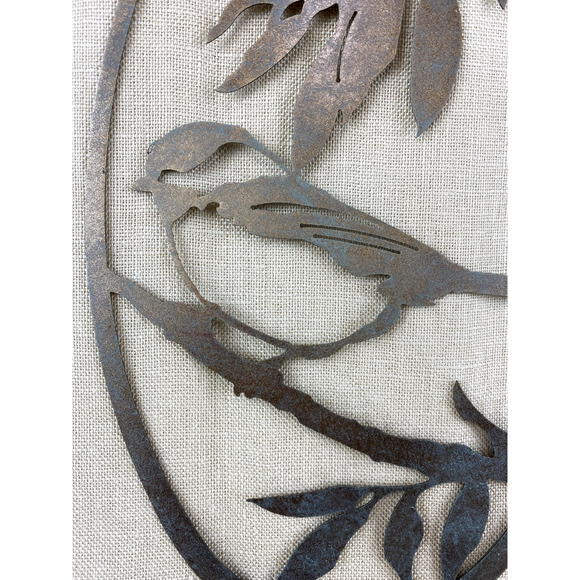 Laser Cut Metal Wall Art Chickadee Bird on Branch - Picture 3 of 7